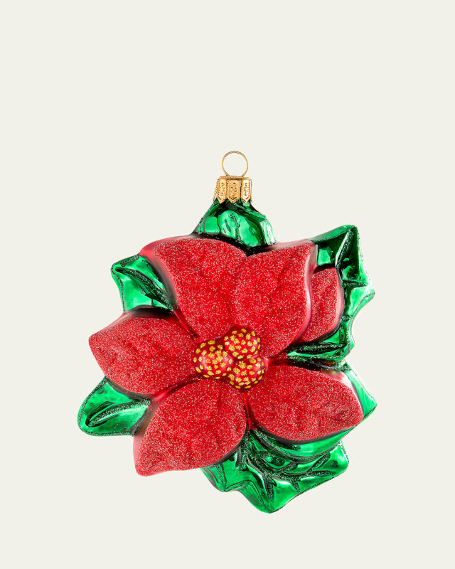 Poinsettia Christmas Ornament